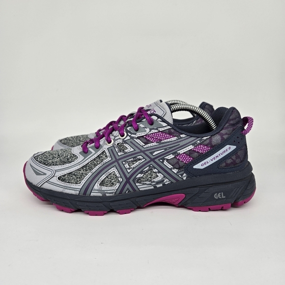ASICS Gel-Venture 6 'Grey Purple Spectrum' Women's Trail running Shoes Size 8.5 - Picture 1 of 8